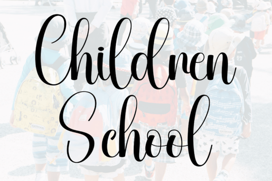 Children School Font